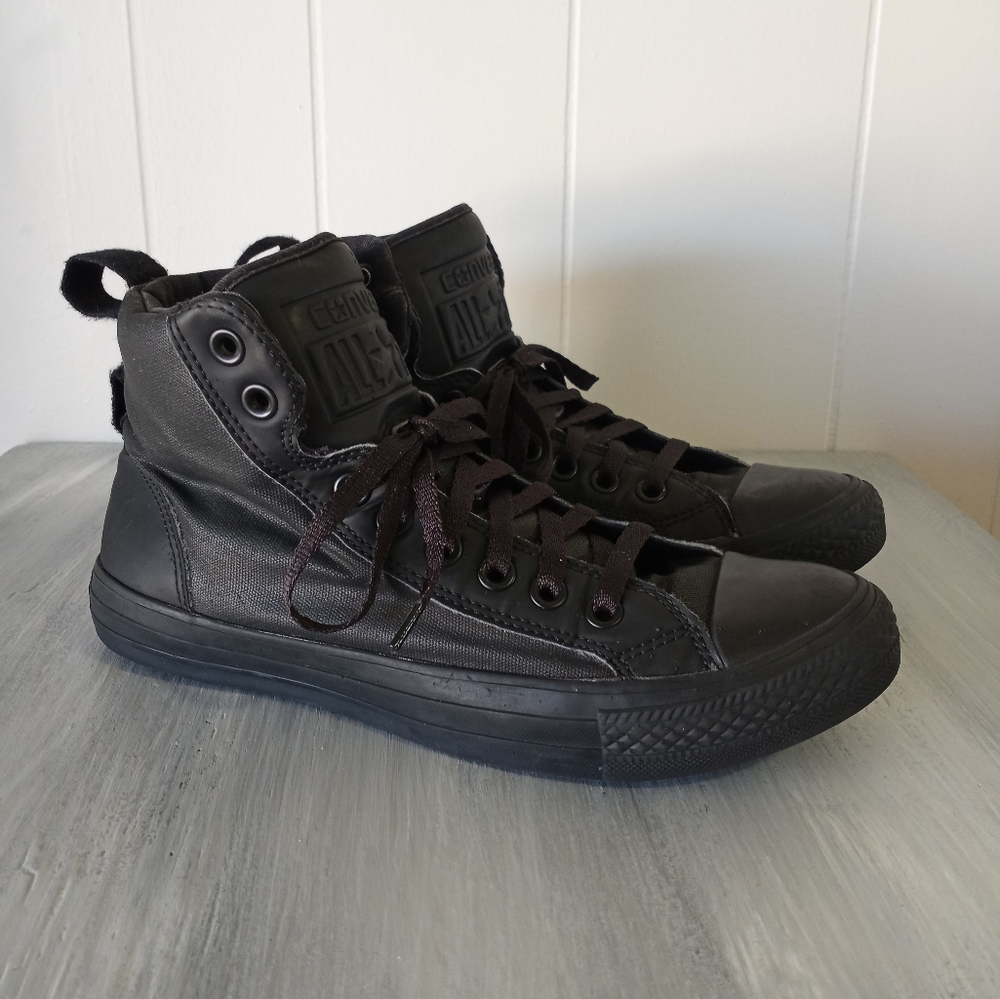 Converse All Star Chuck Taylor Guard Black High Tops Mens Size 7 Women's Size 9